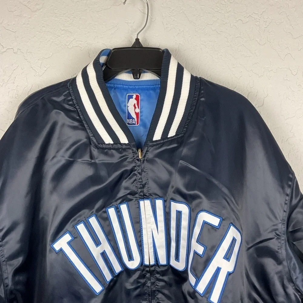 Men’s Majestic Oklahoma City Thunder NBA Satin Reversible Jacket Basketball 2XL
